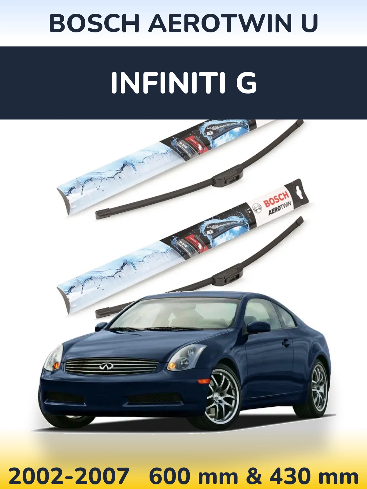 Torkarblad BOSCH AeroTwin U för Infiniti G