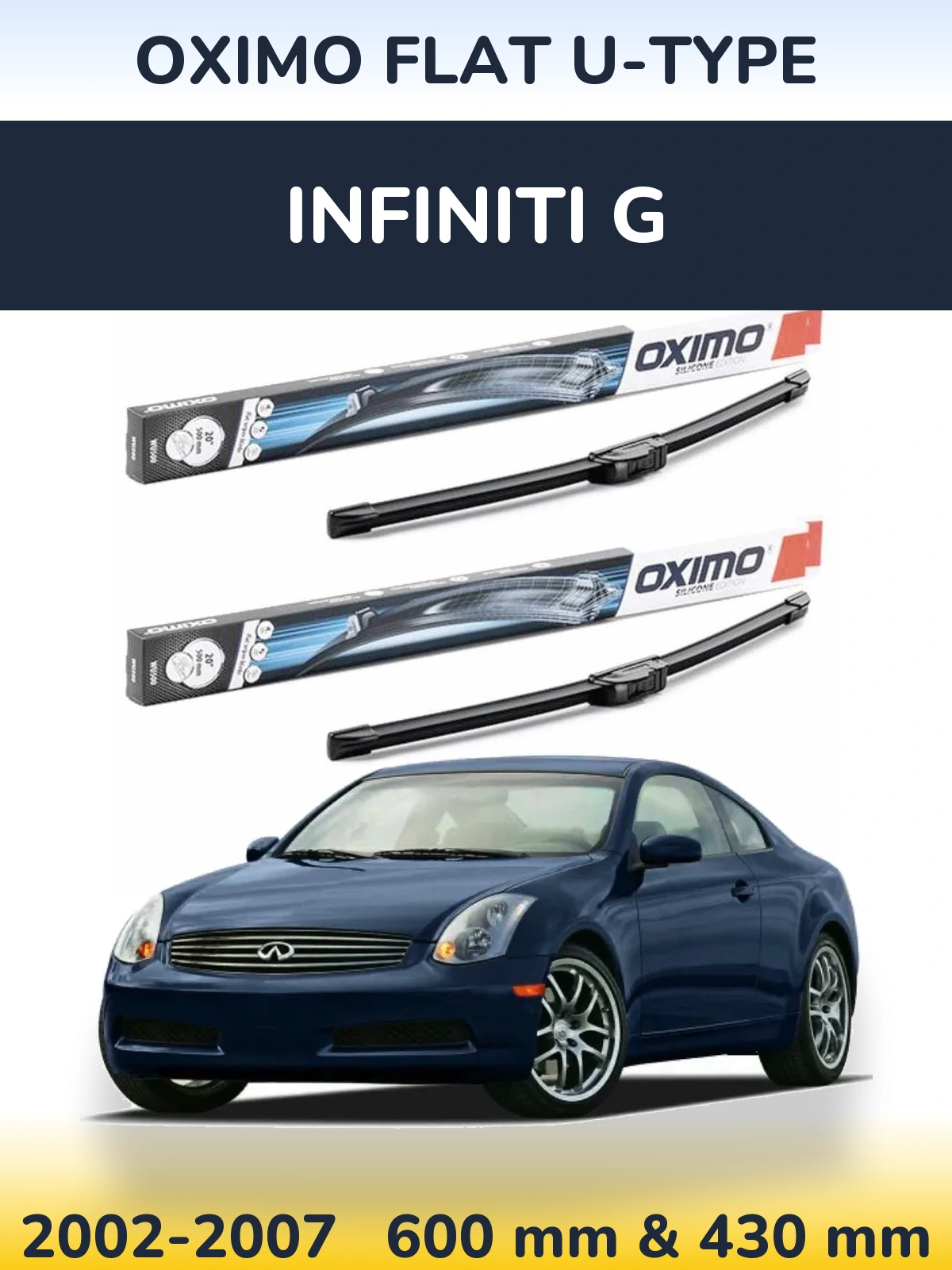 Torkarblad Oximo Flat U-type för Infiniti G