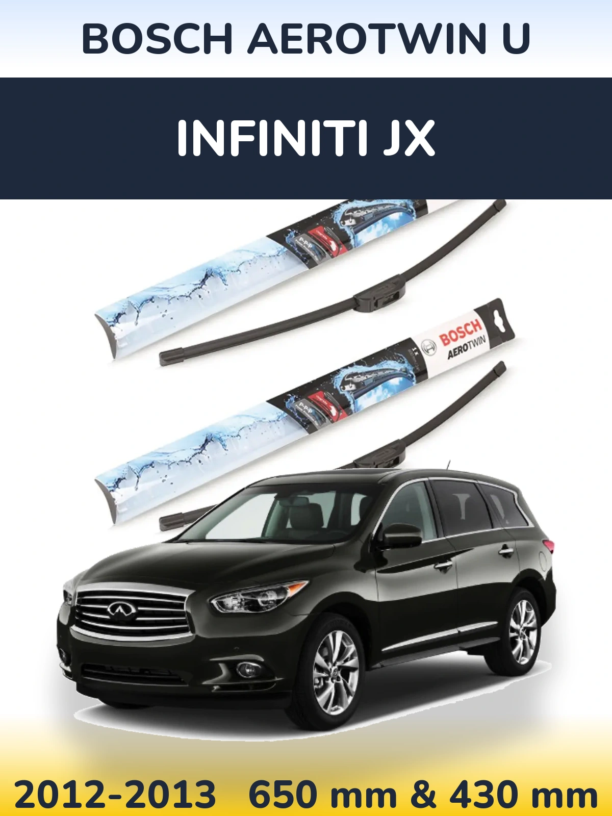 Torkarblad BOSCH AeroTwin U för Infiniti JX