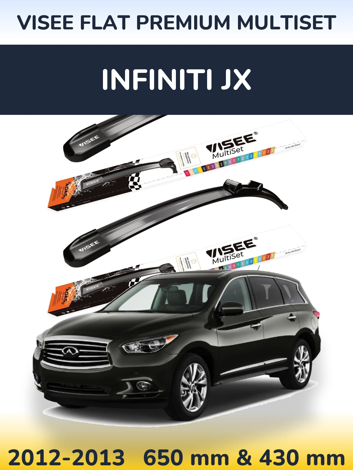 Torkarblad VISEE FLAT PREMIUM MultiSet för Infiniti JX