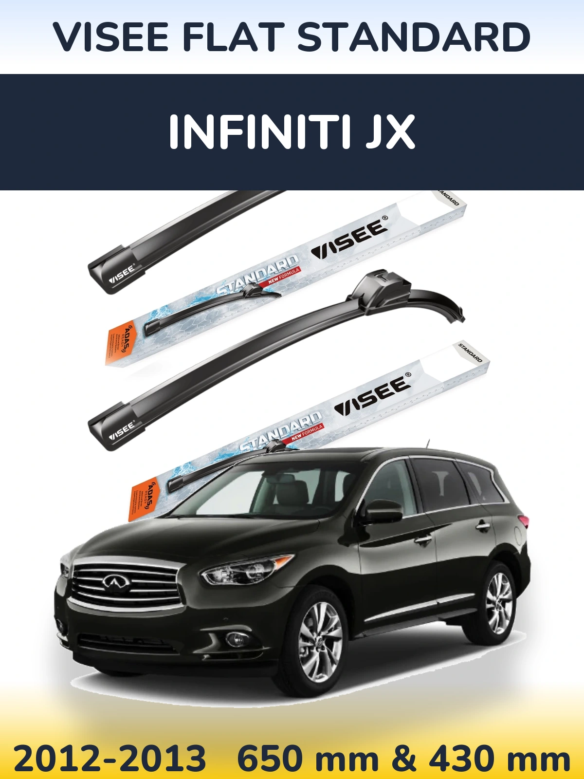 Torkarblad VISEE FLAT STANDARD för Infiniti JX