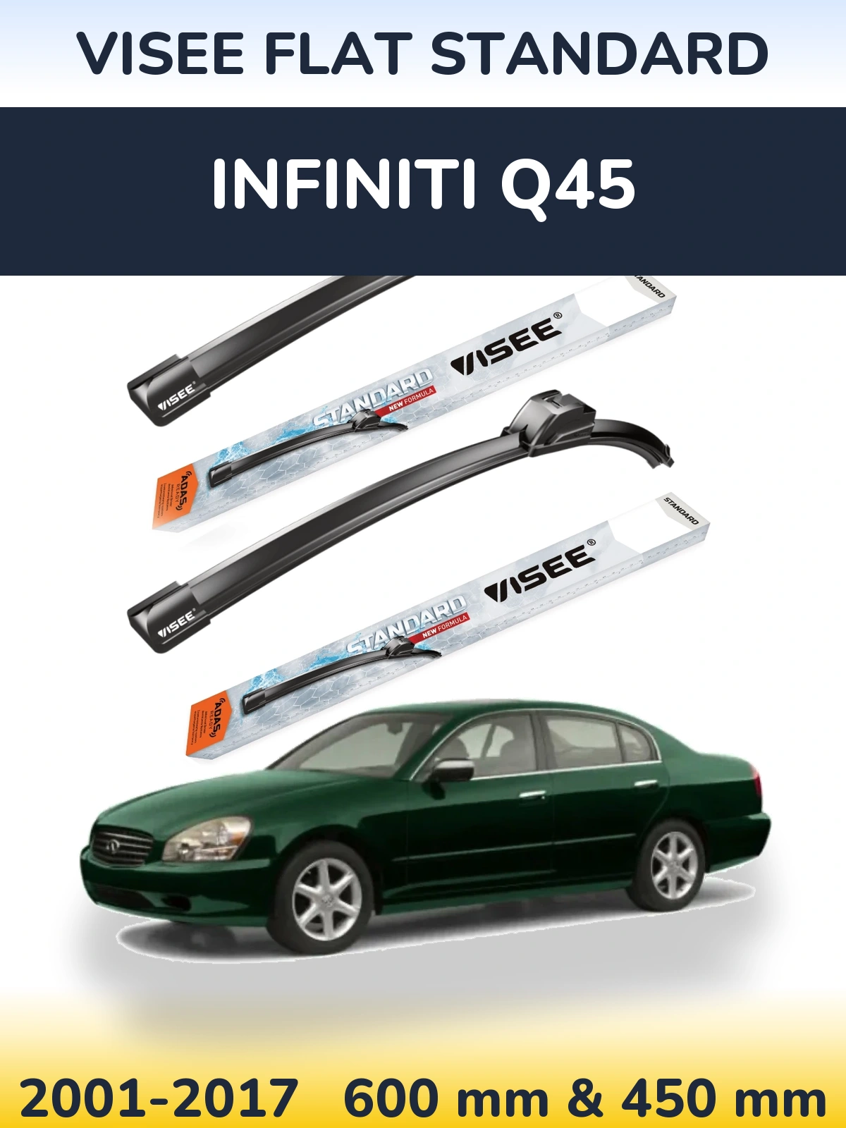 Torkarblad VISEE FLAT STANDARD för Infiniti Q45