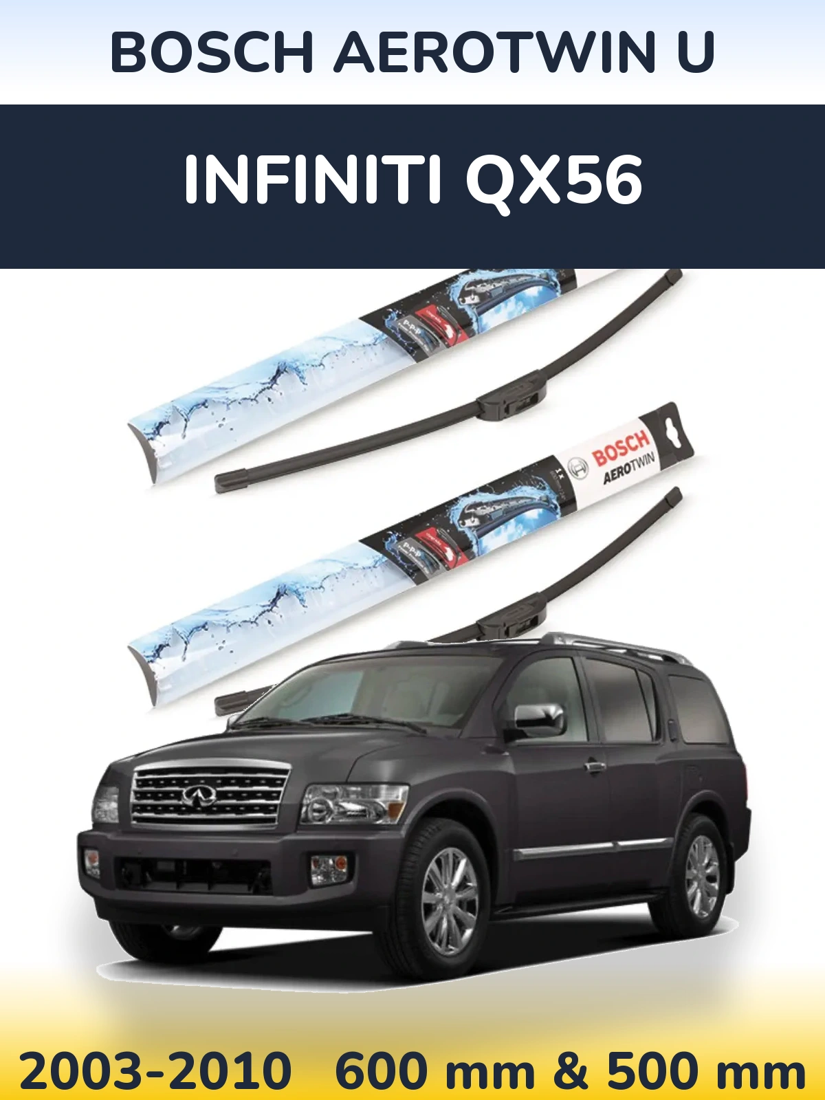 Torkarblad BOSCH AeroTwin U för Infiniti QX56