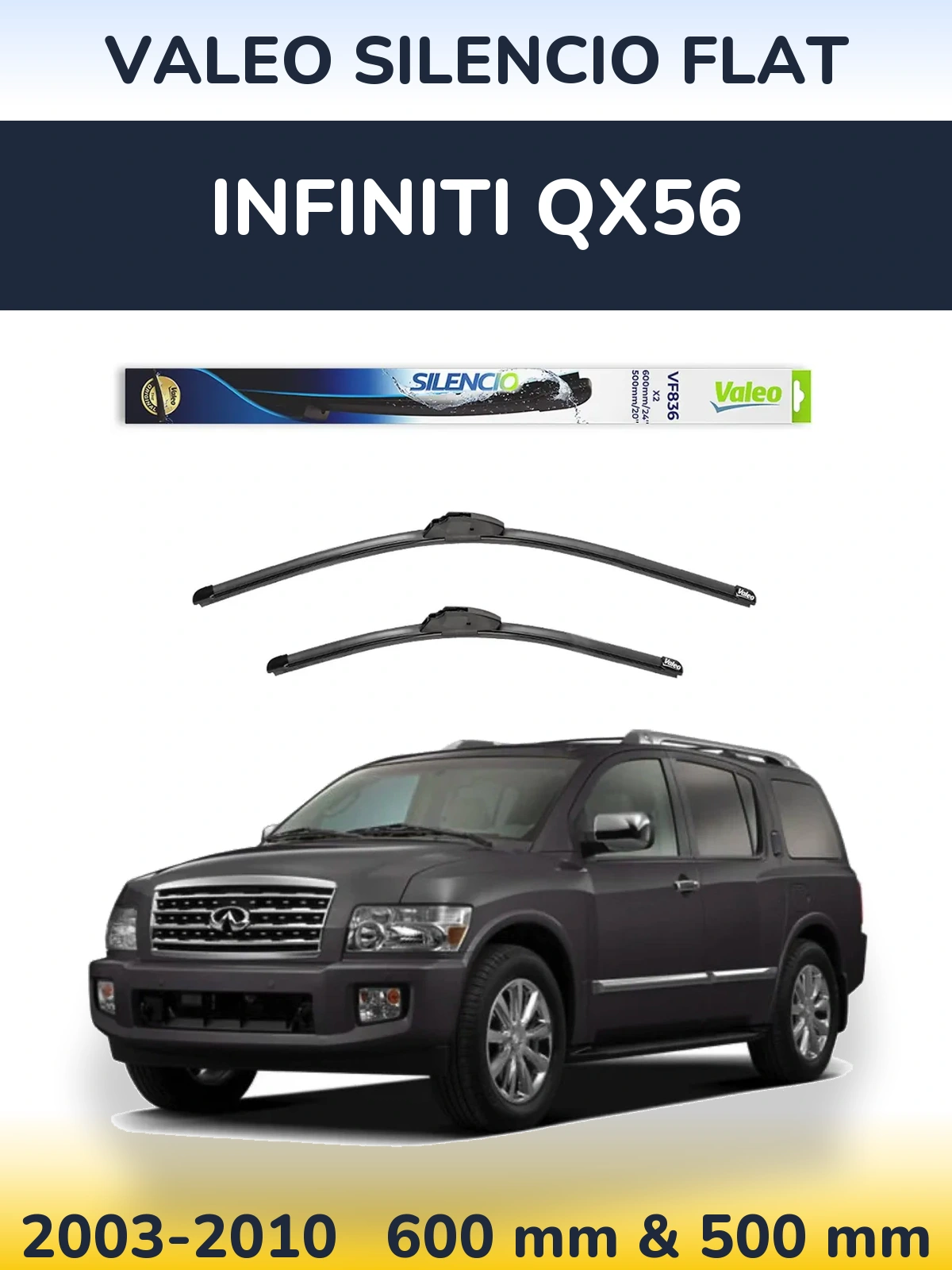 Torkarblad Valeo Silencio Flat för Infiniti QX56