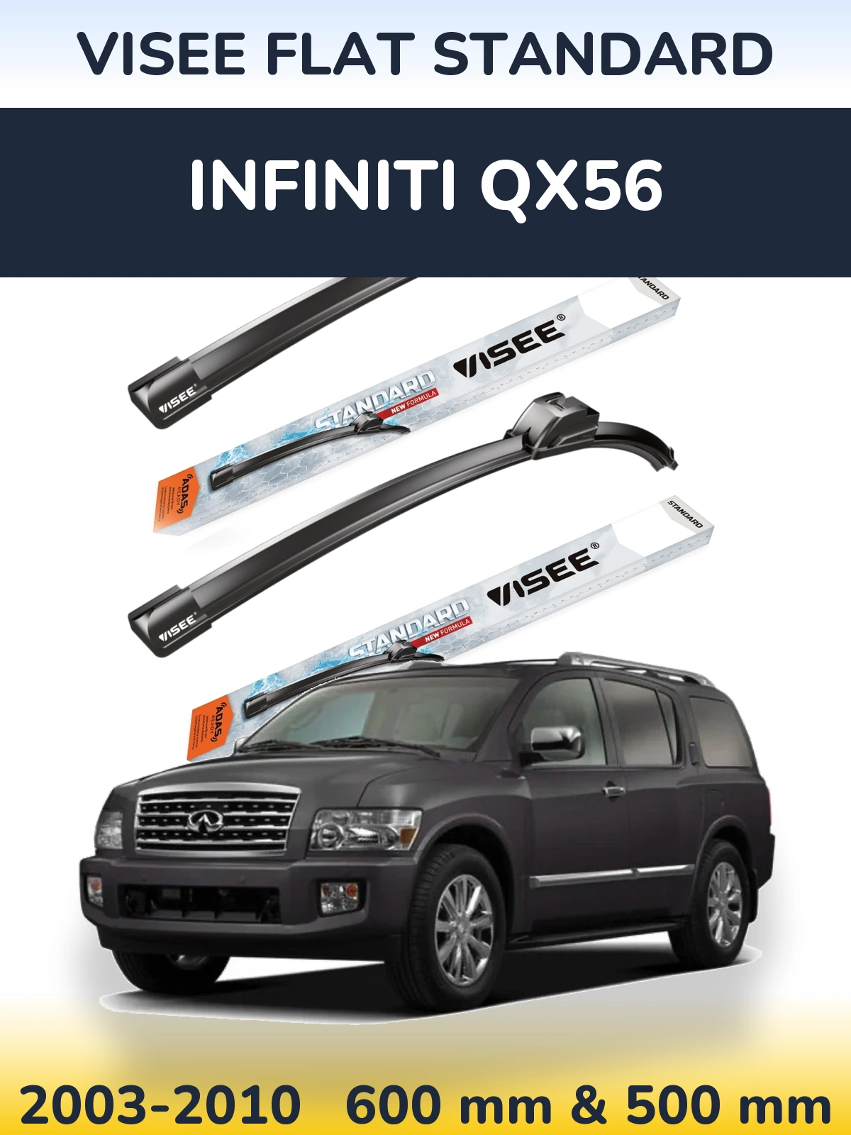 Torkarblad VISEE FLAT STANDARD för Infiniti QX56