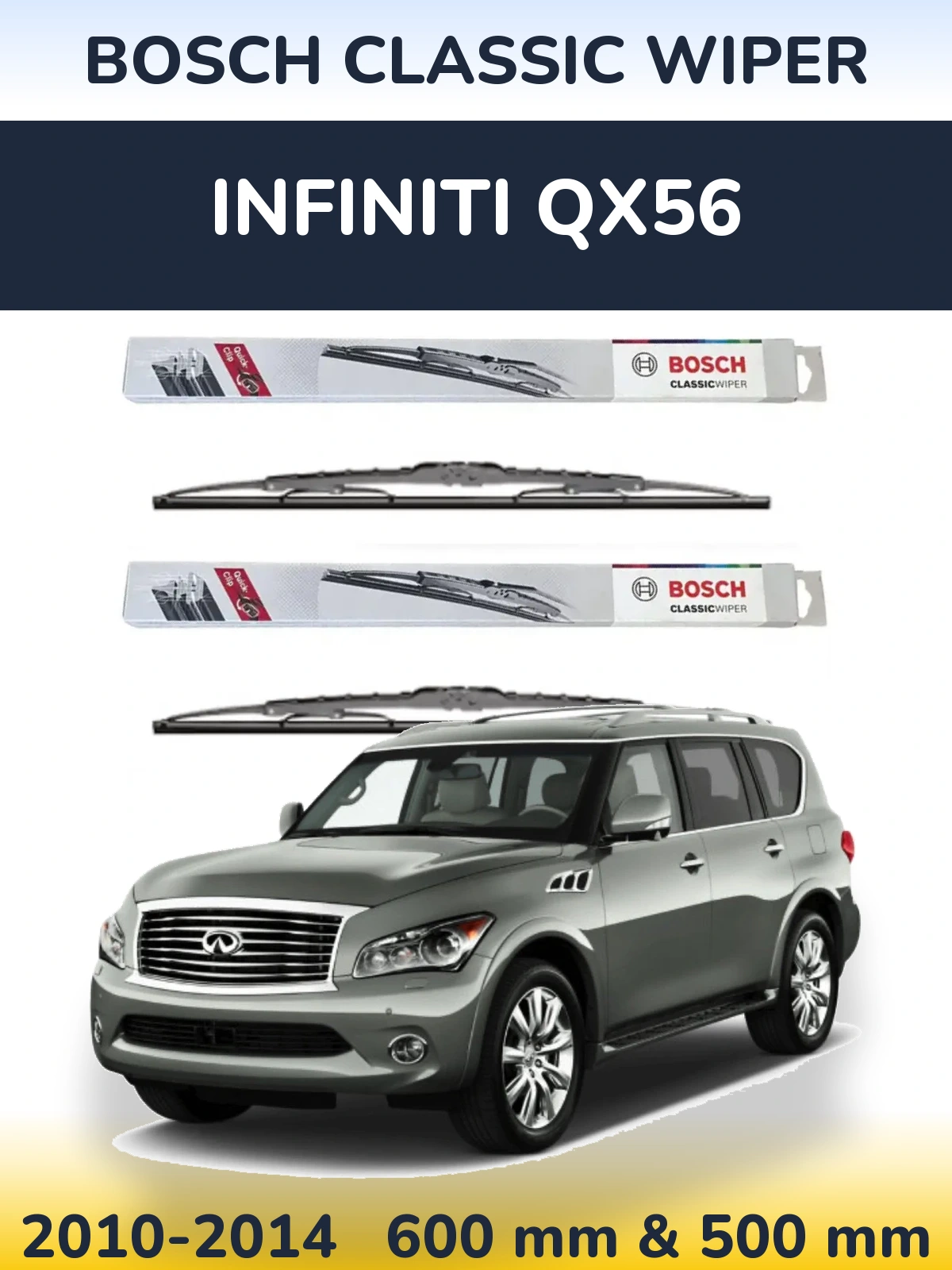 Torkarblad BOSCH Classic Wiper för Infiniti QX56