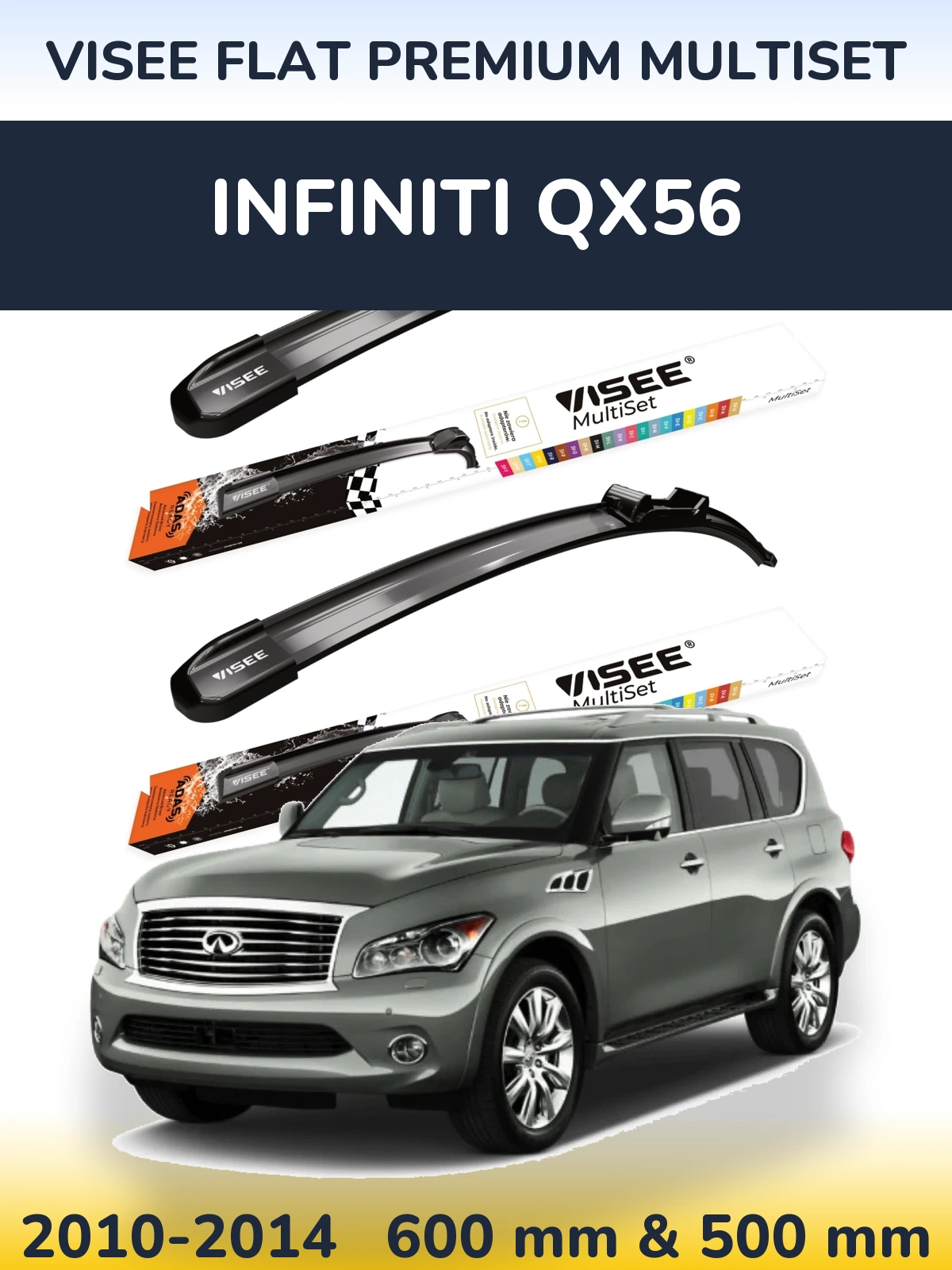 Torkarblad VISEE FLAT PREMIUM MultiSet för Infiniti QX56