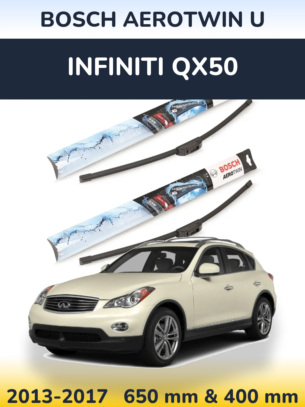 Torkarblad BOSCH AeroTwin U för Infiniti QX50