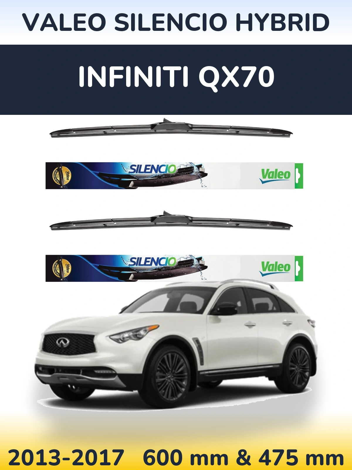 Torkarblad Valeo Silencio Hybrid för Infiniti QX70