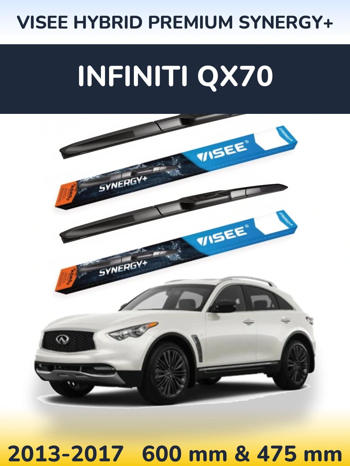 Torkarblad VISEE HYBRID PREMIUM SYNERGY+ för Infiniti QX70