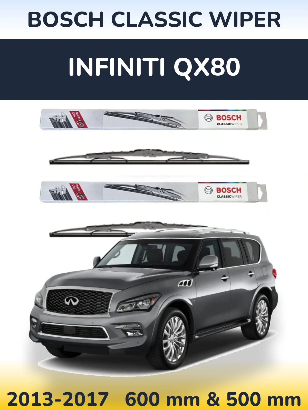 Torkarblad BOSCH Classic Wiper för Infiniti QX80