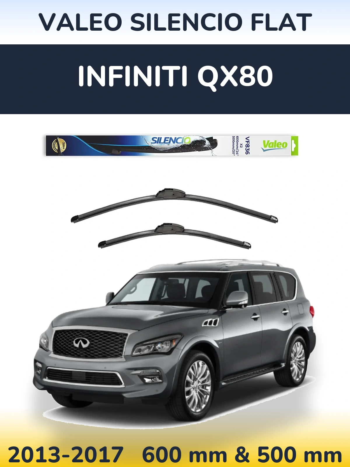 Torkarblad Valeo Silencio Flat för Infiniti QX80
