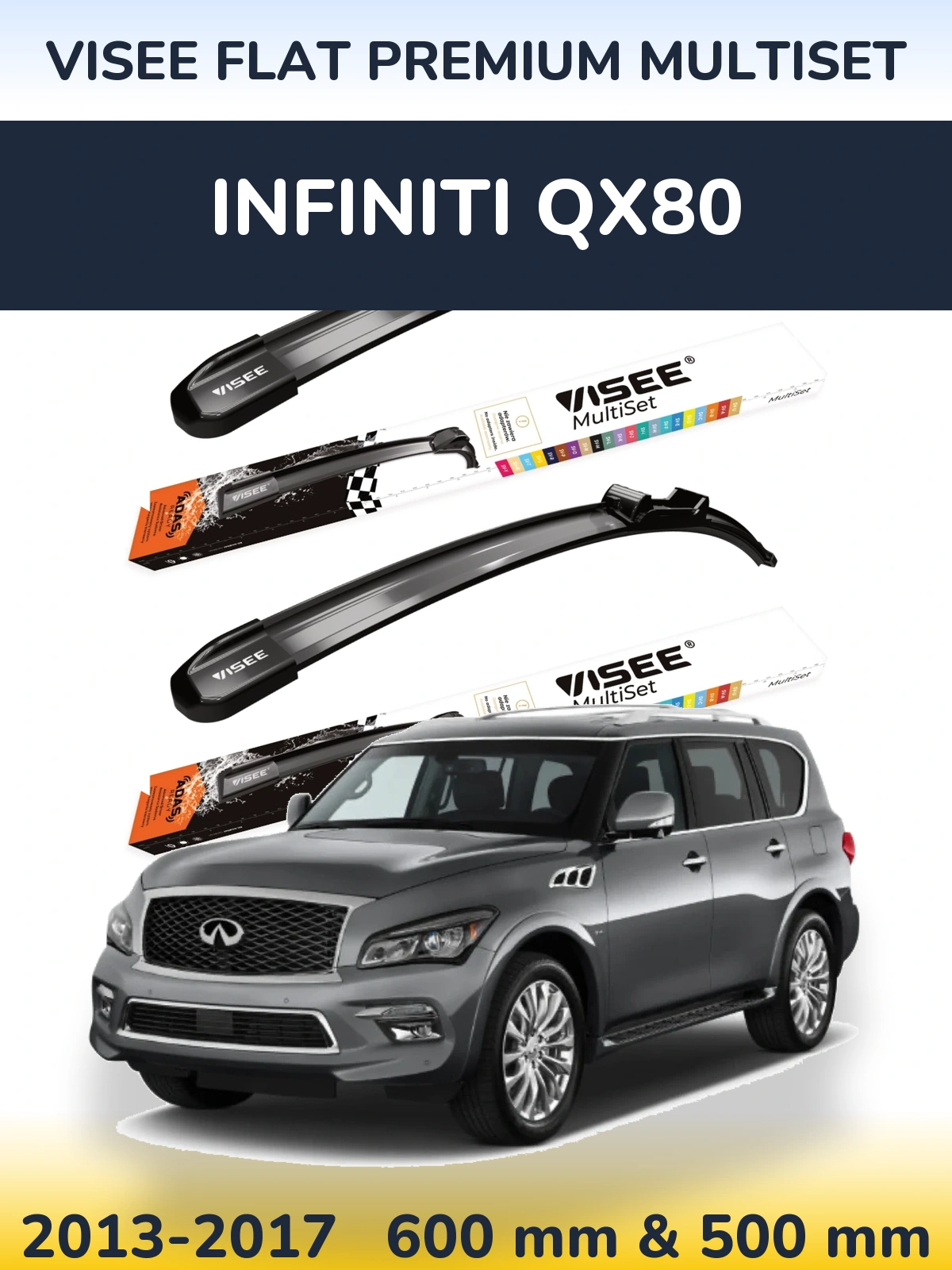 Torkarblad VISEE FLAT PREMIUM MultiSet för Infiniti QX80