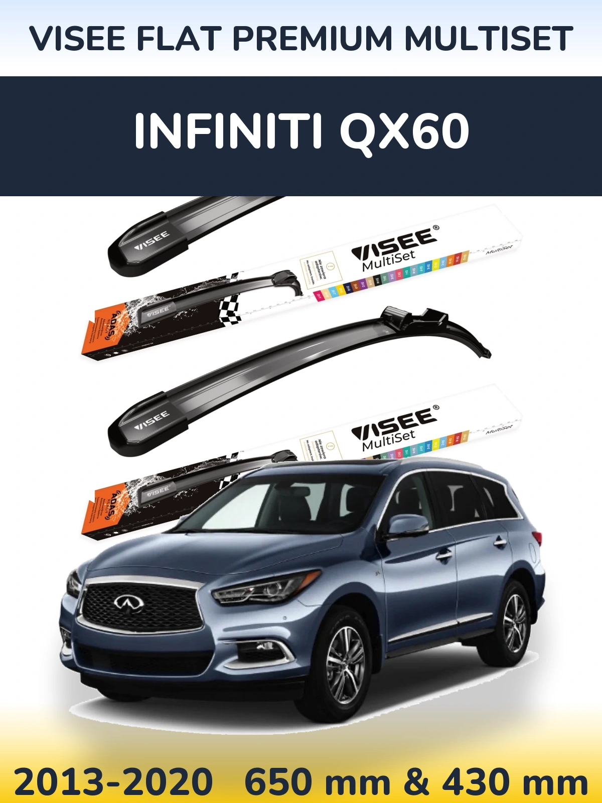 Torkarblad VISEE FLAT PREMIUM MultiSet för Infiniti QX60