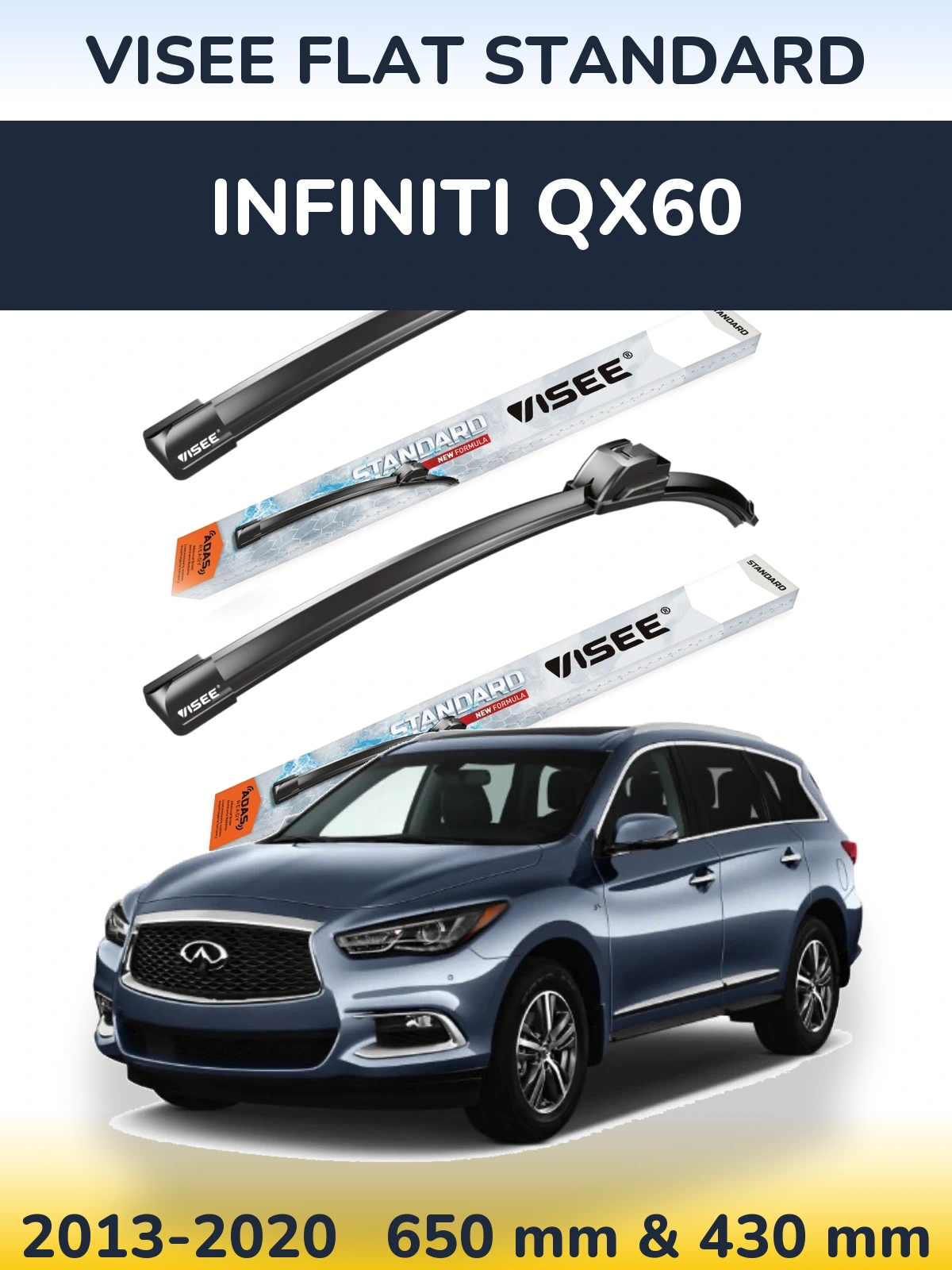 Torkarblad VISEE FLAT STANDARD för Infiniti QX60
