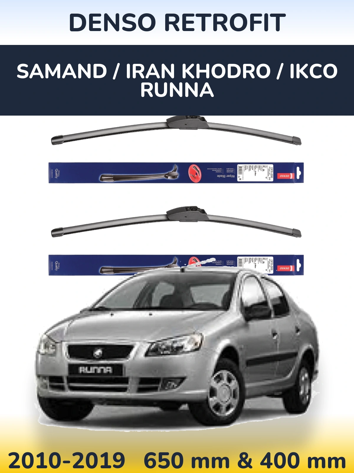 Torkarblad Denso Retrofit för Samand / Iran Khodro / IKCO Runna