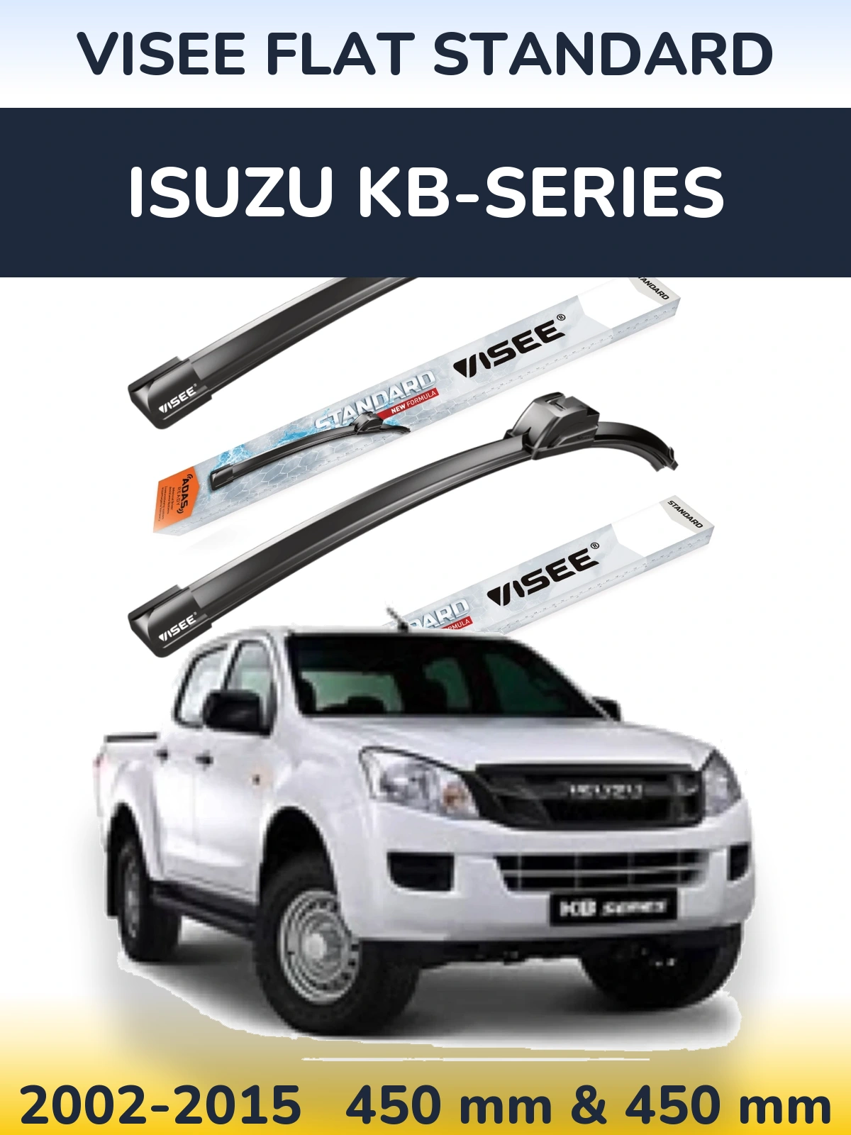 Torkarblad VISEE FLAT STANDARD för Isuzu KB-Series