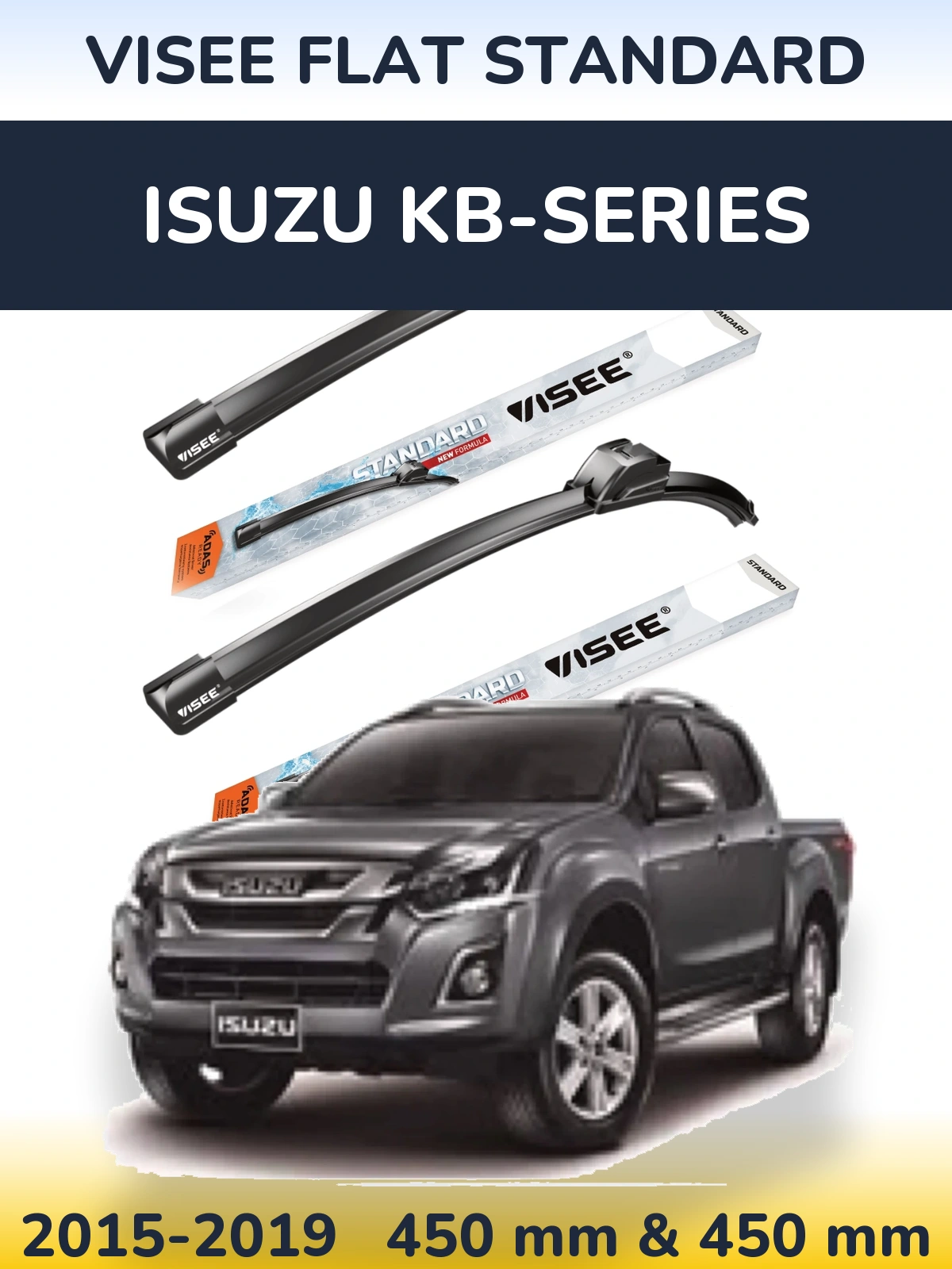Torkarblad VISEE FLAT STANDARD för Isuzu KB-Series