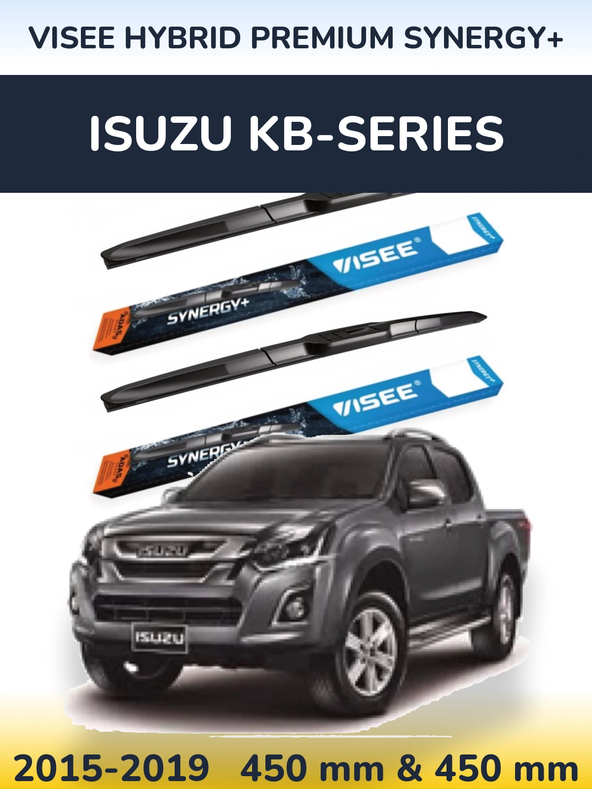 Torkarblad VISEE HYBRID PREMIUM SYNERGY+ för Isuzu KB-Series