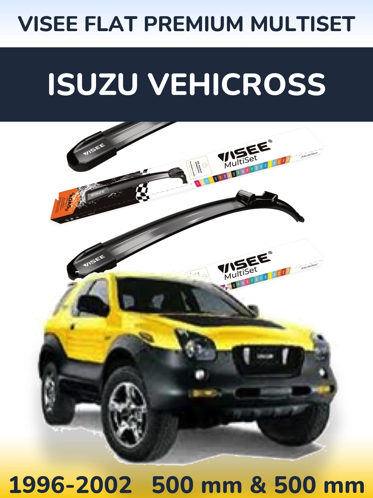 Torkarblad VISEE FLAT PREMIUM MultiSet för Isuzu Vehicross