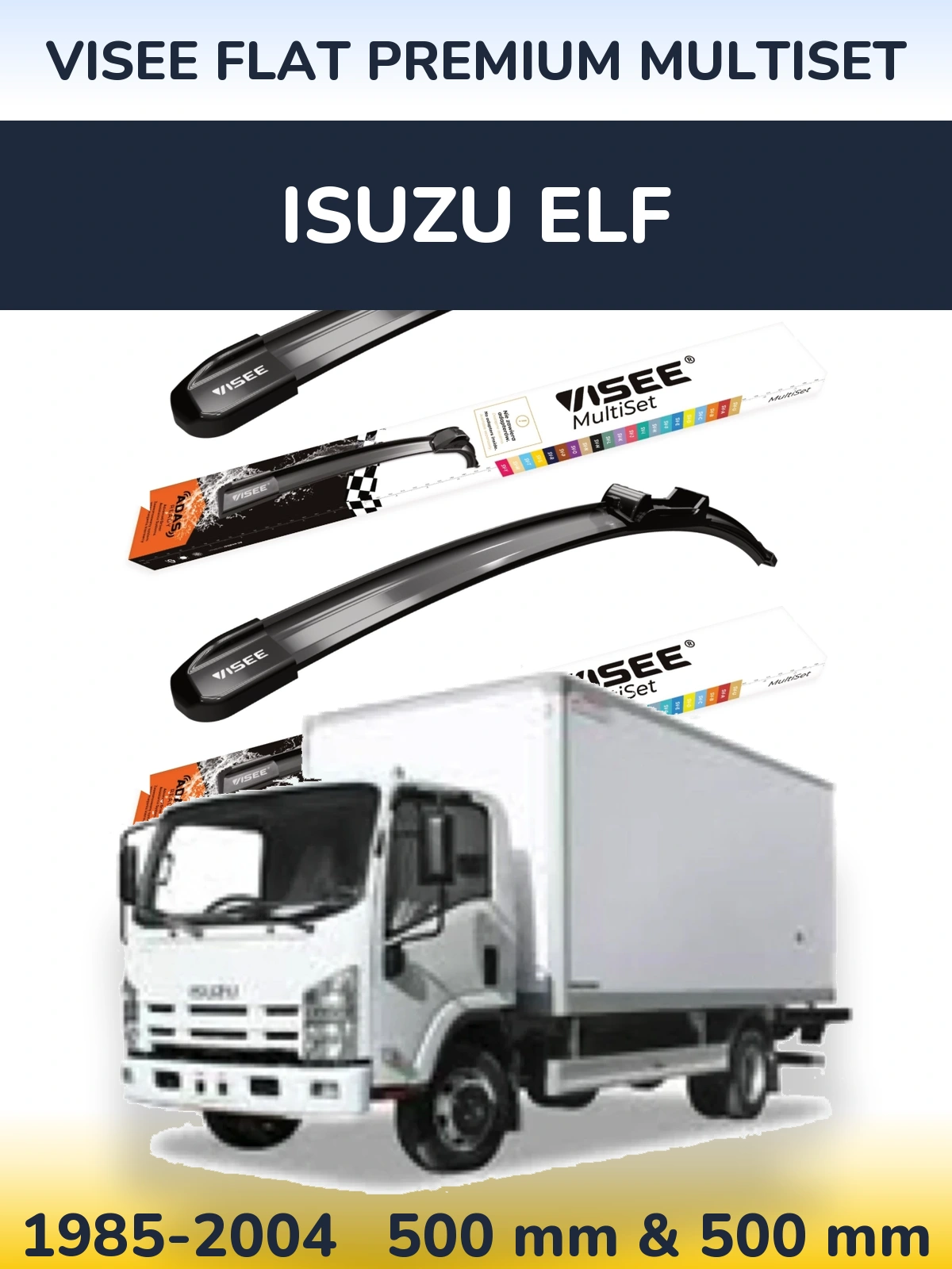Torkarblad VISEE FLAT PREMIUM MultiSet för Isuzu ELF