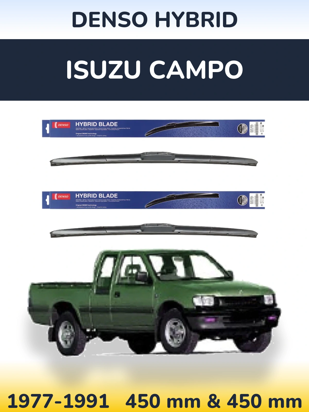Torkarblad Denso Hybrid för Isuzu Campo
