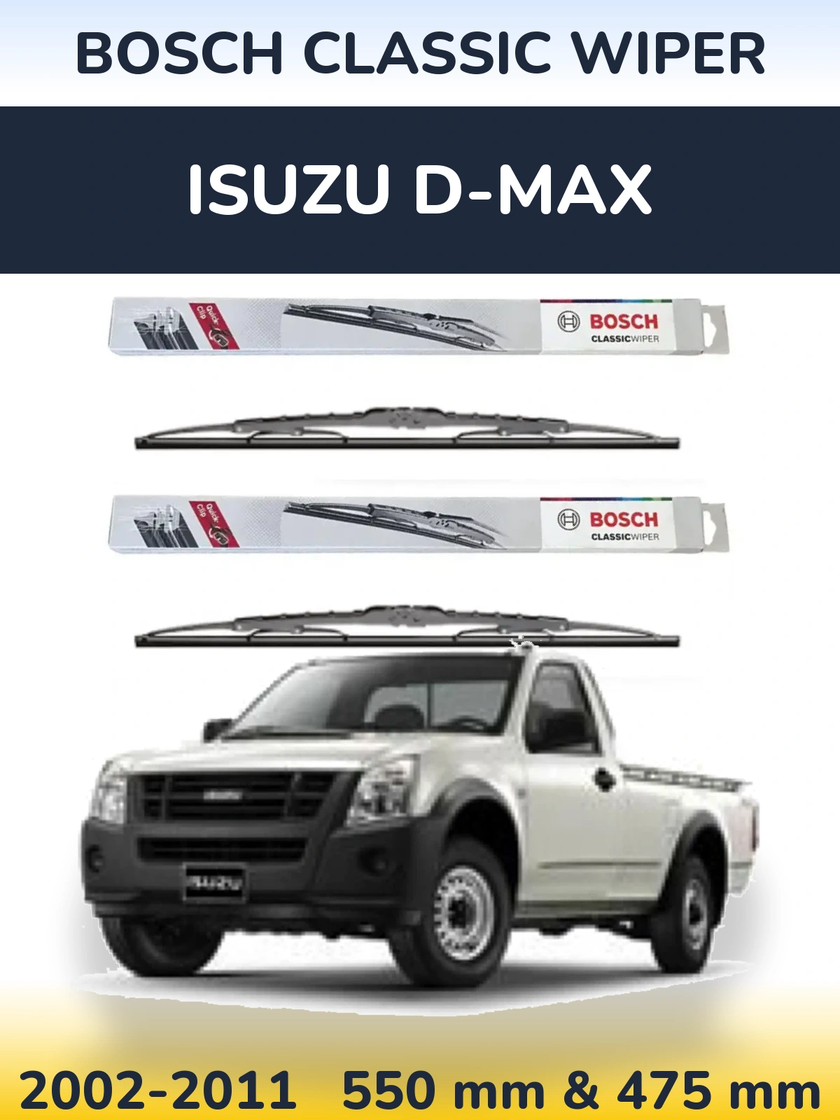 Torkarblad BOSCH Classic Wiper för Isuzu D-Max