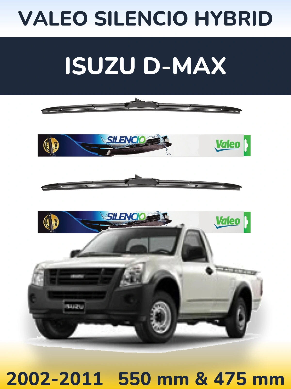Torkarblad Valeo Silencio Hybrid för Isuzu D-Max