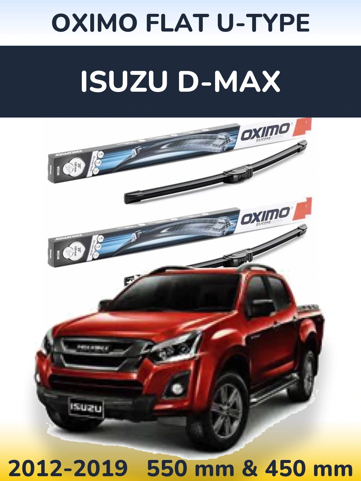 Torkarblad Oximo Flat U-type för Isuzu D-Max