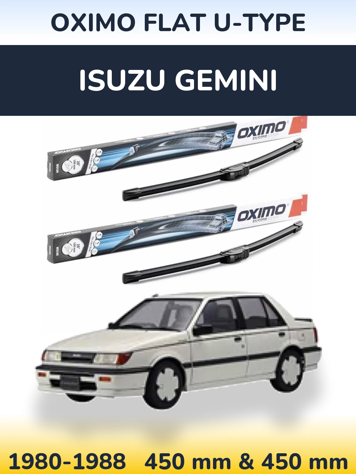Torkarblad Oximo Flat U-type för Isuzu Gemini