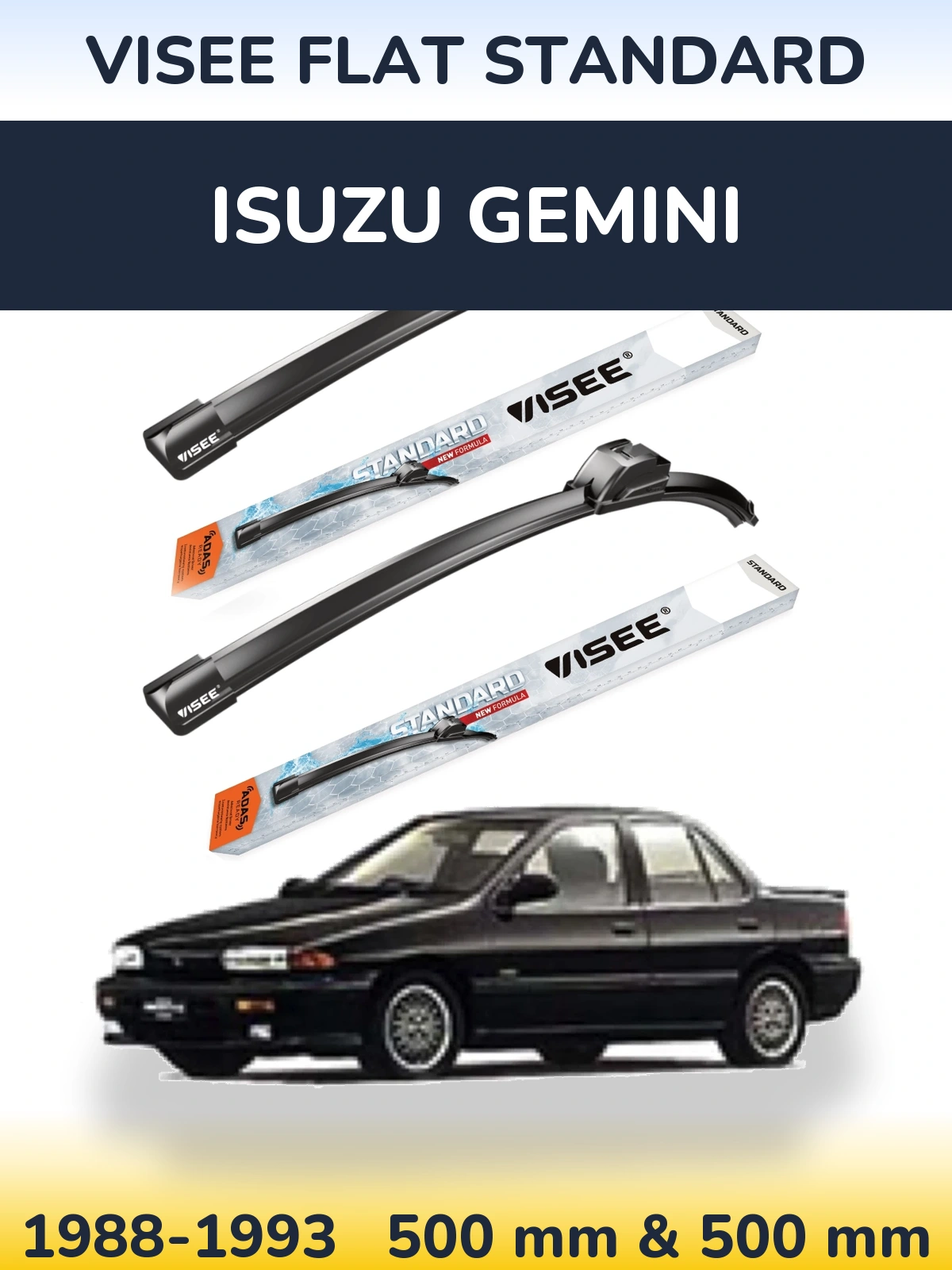 Torkarblad VISEE FLAT STANDARD för Isuzu Gemini