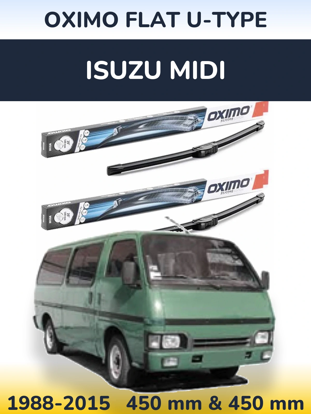 Torkarblad Oximo Flat U-type för Isuzu Midi