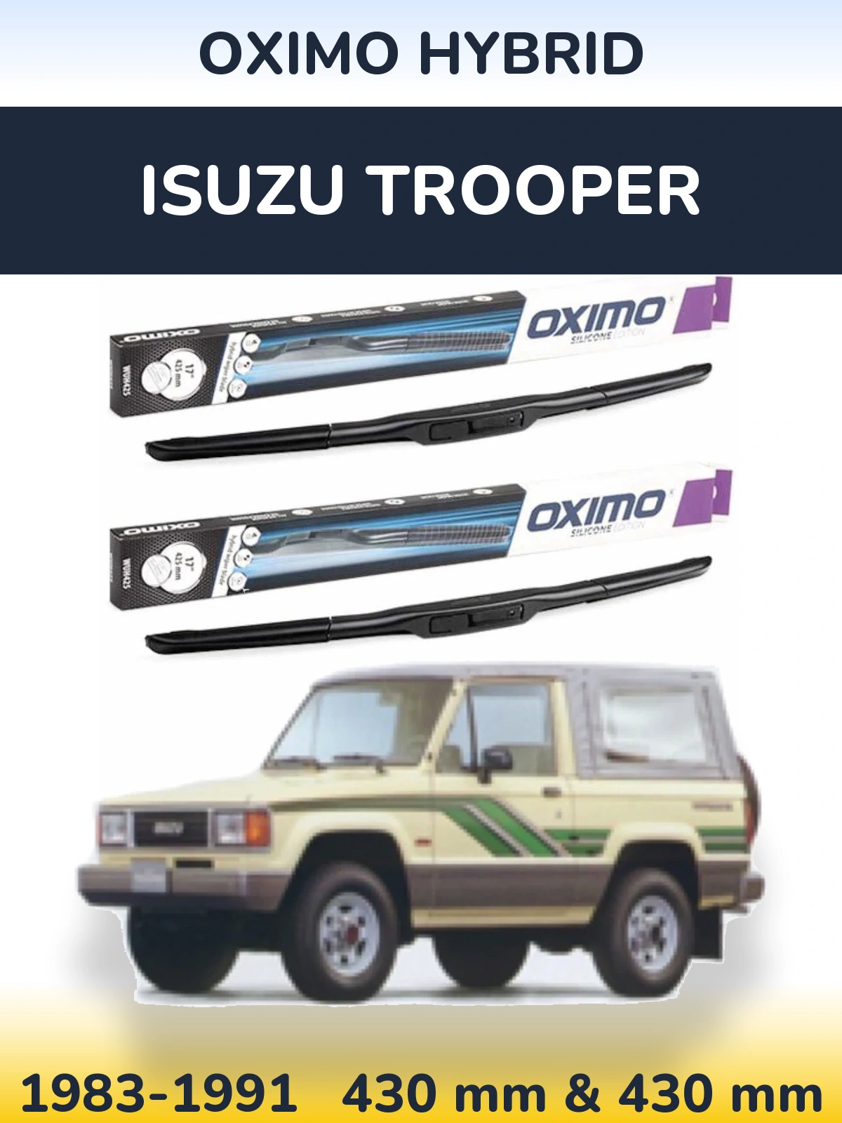 Torkarblad Oximo Hybrid för Isuzu Trooper
