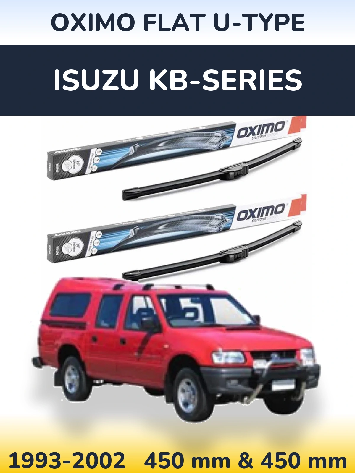 Torkarblad Oximo Flat U-type för Isuzu KB-Series