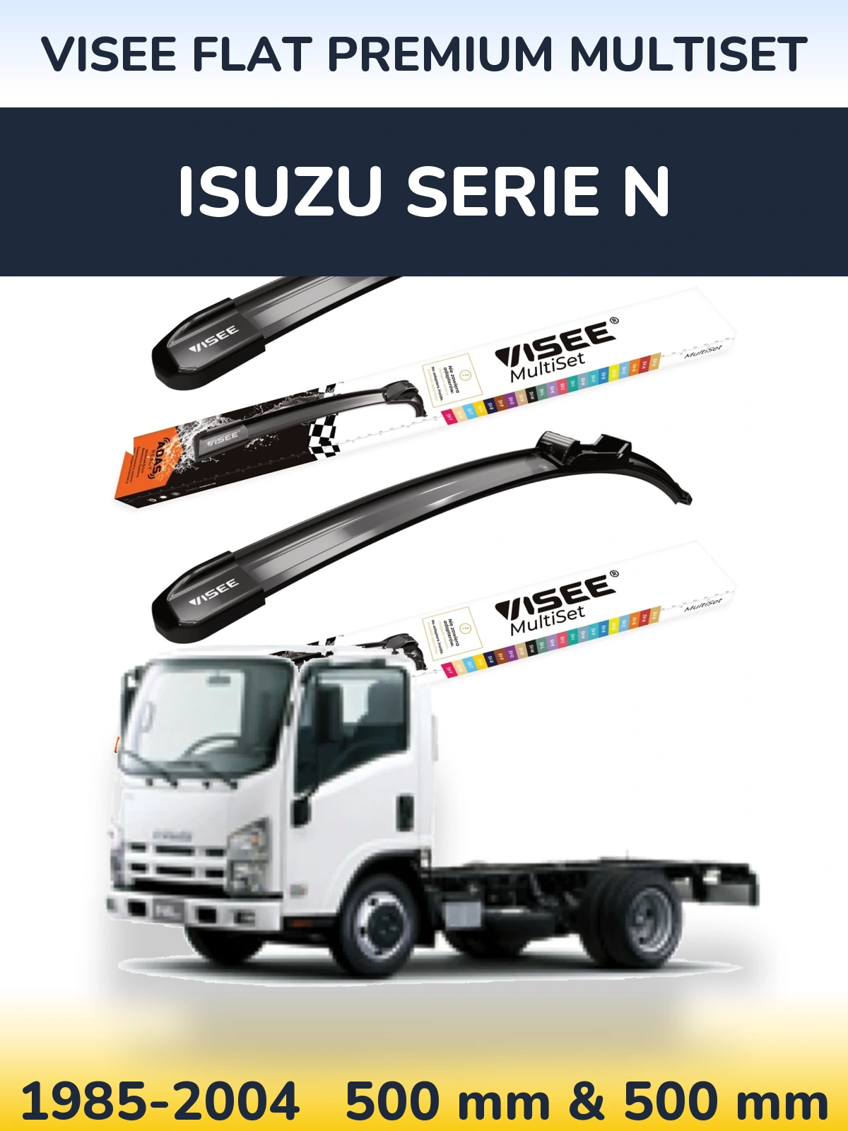 Torkarblad VISEE FLAT PREMIUM MultiSet för Isuzu Serie N