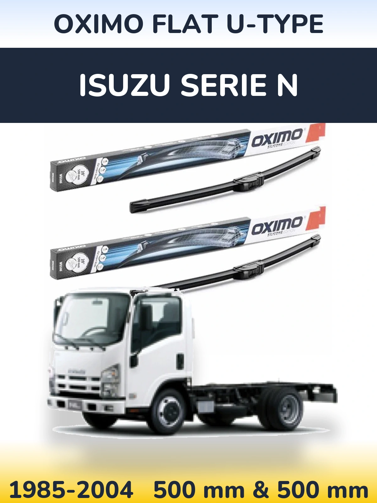 Torkarblad Oximo Flat U-type för Isuzu Serie N