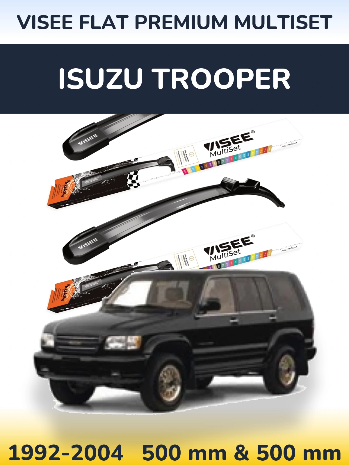 Torkarblad VISEE FLAT PREMIUM MultiSet för Isuzu Trooper