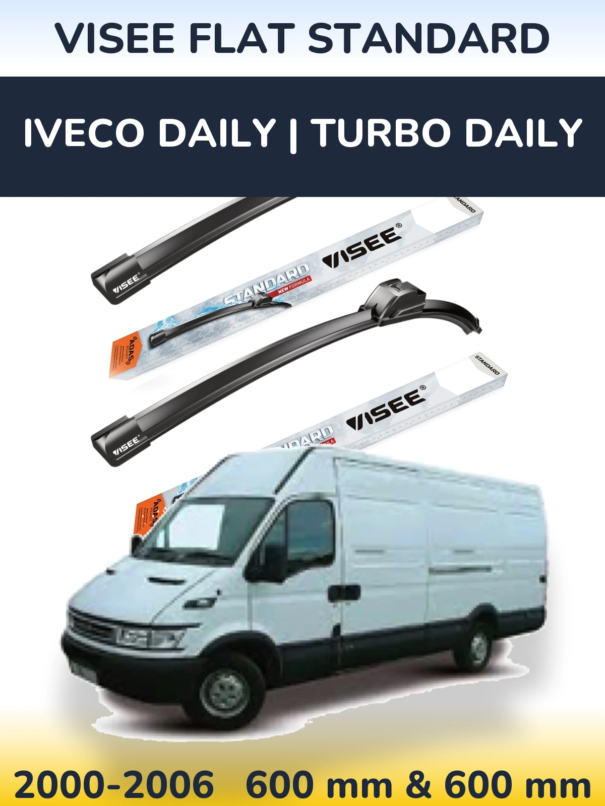 Torkarblad VISEE FLAT STANDARD för Iveco Daily | Turbo Daily