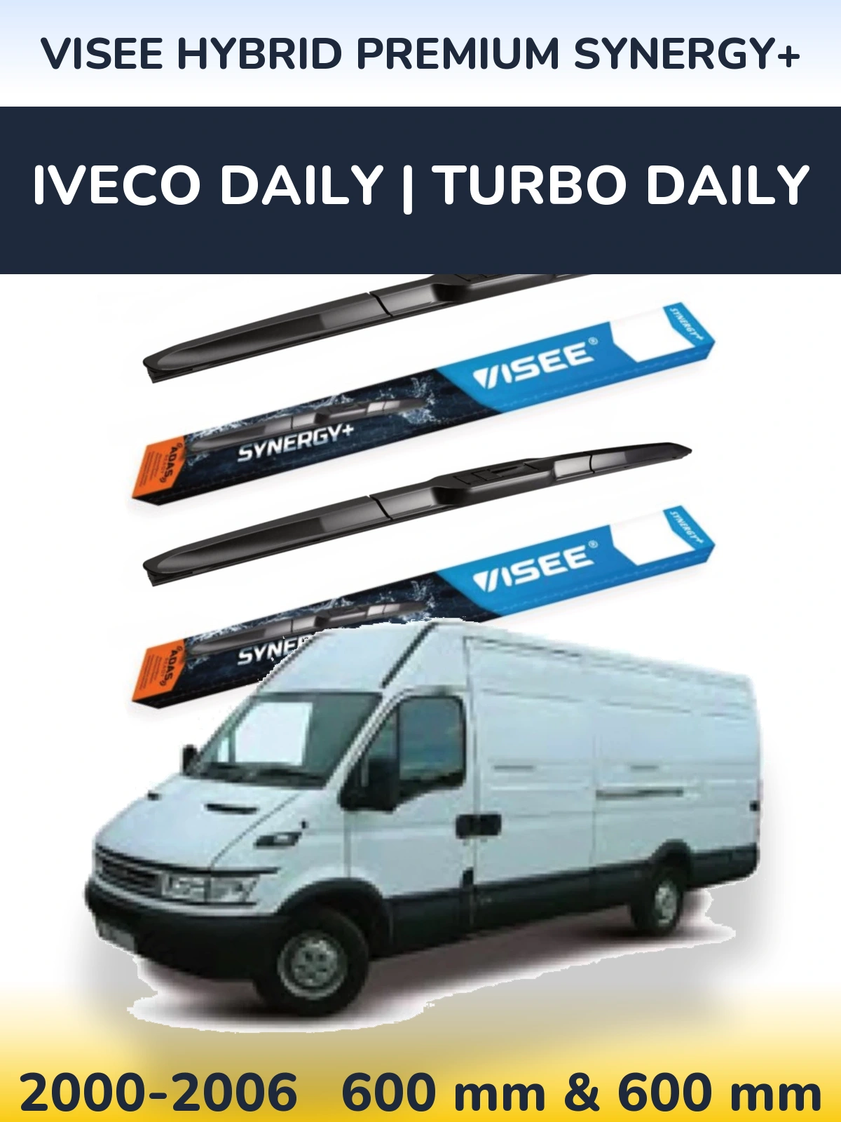 Torkarblad VISEE HYBRID PREMIUM SYNERGY+ för Iveco Daily | Turbo Daily