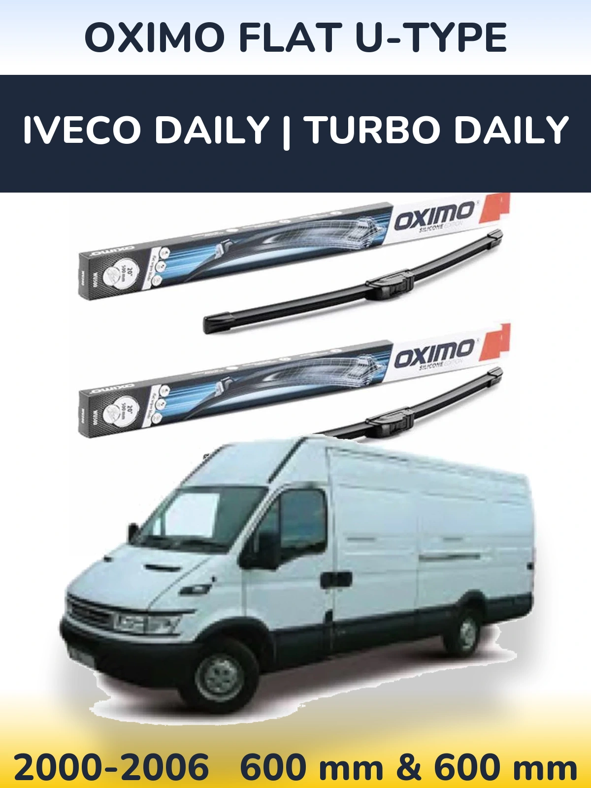 Torkarblad Oximo Flat U-type för Iveco Daily | Turbo Daily