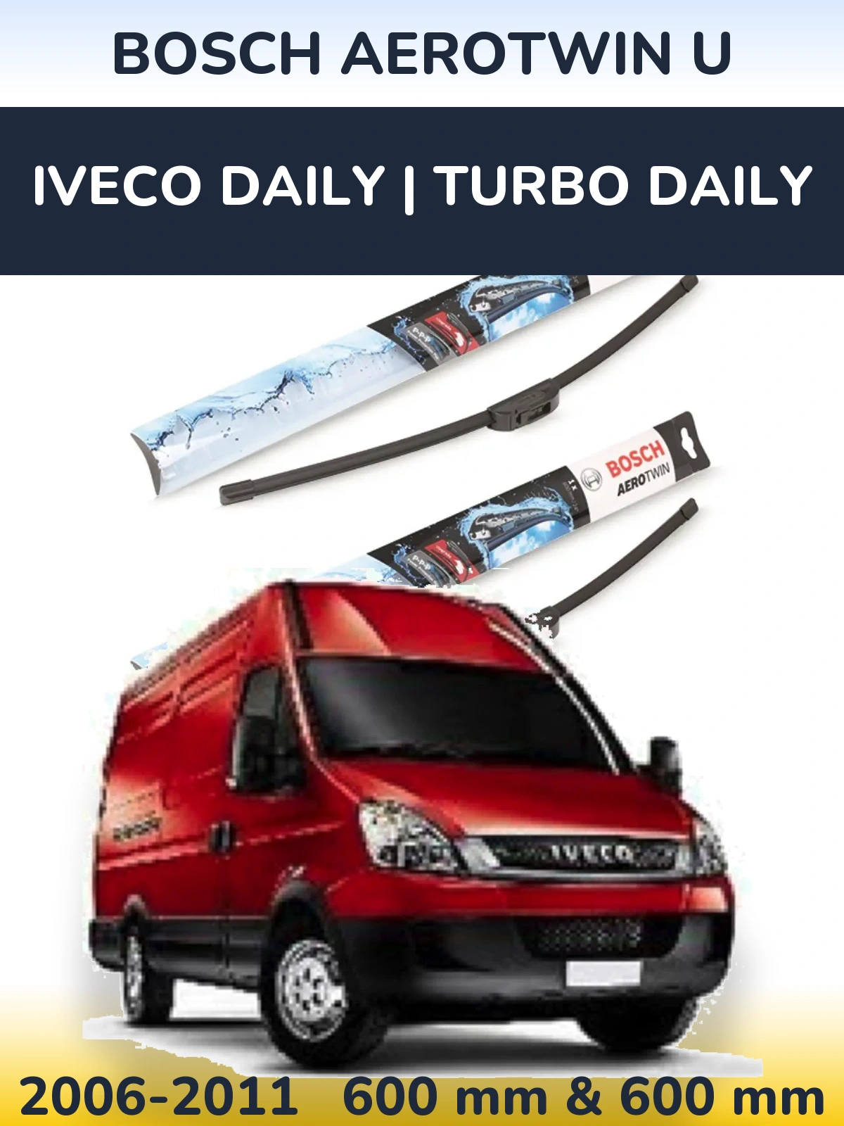 Torkarblad BOSCH AeroTwin U för Iveco Daily | Turbo Daily