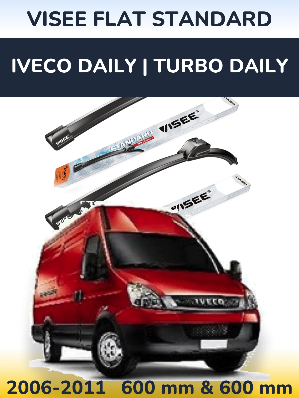Torkarblad VISEE FLAT STANDARD för Iveco Daily | Turbo Daily