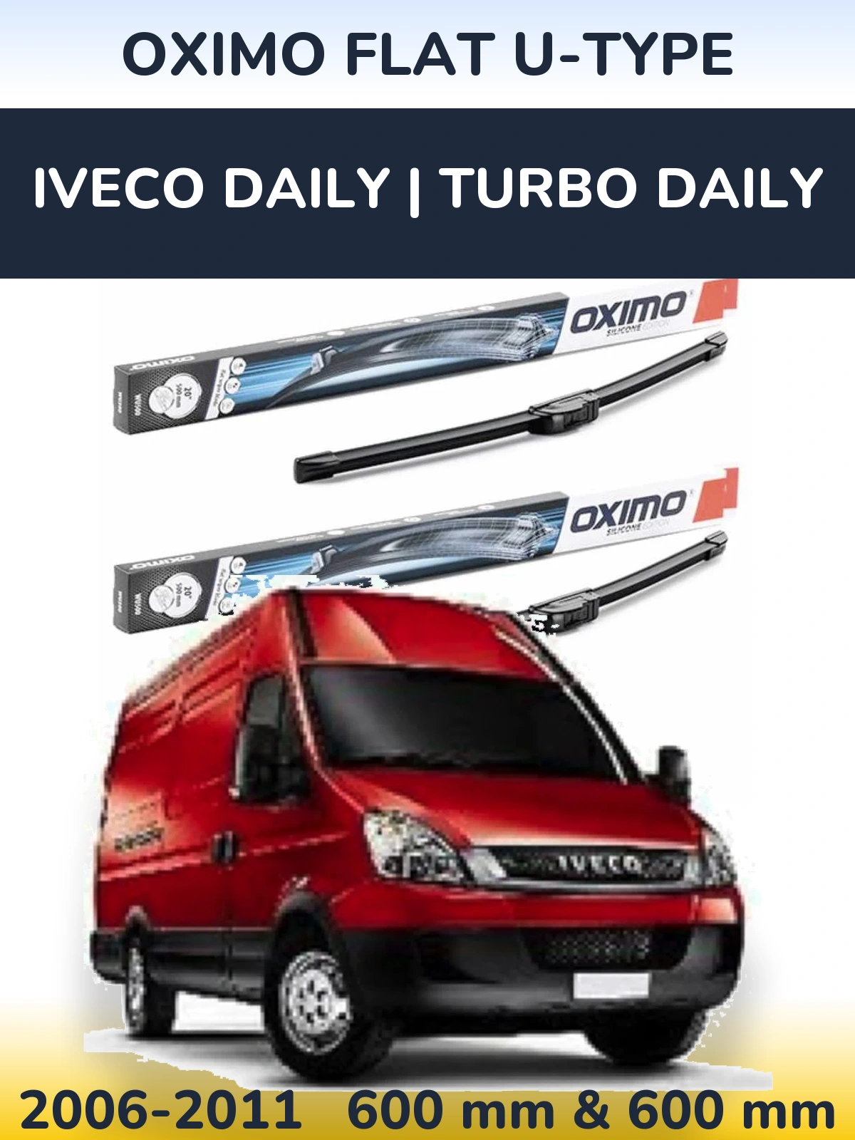 Torkarblad Oximo Flat U-type för Iveco Daily | Turbo Daily