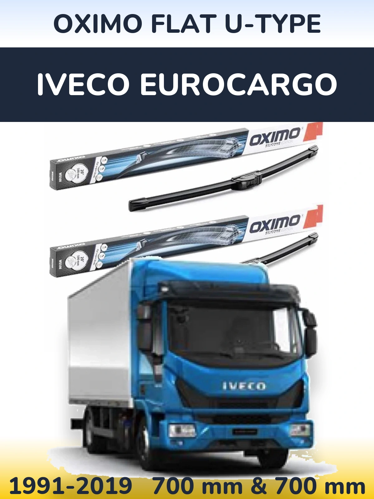 Torkarblad Oximo Flat U-type för Iveco EuroCargo
