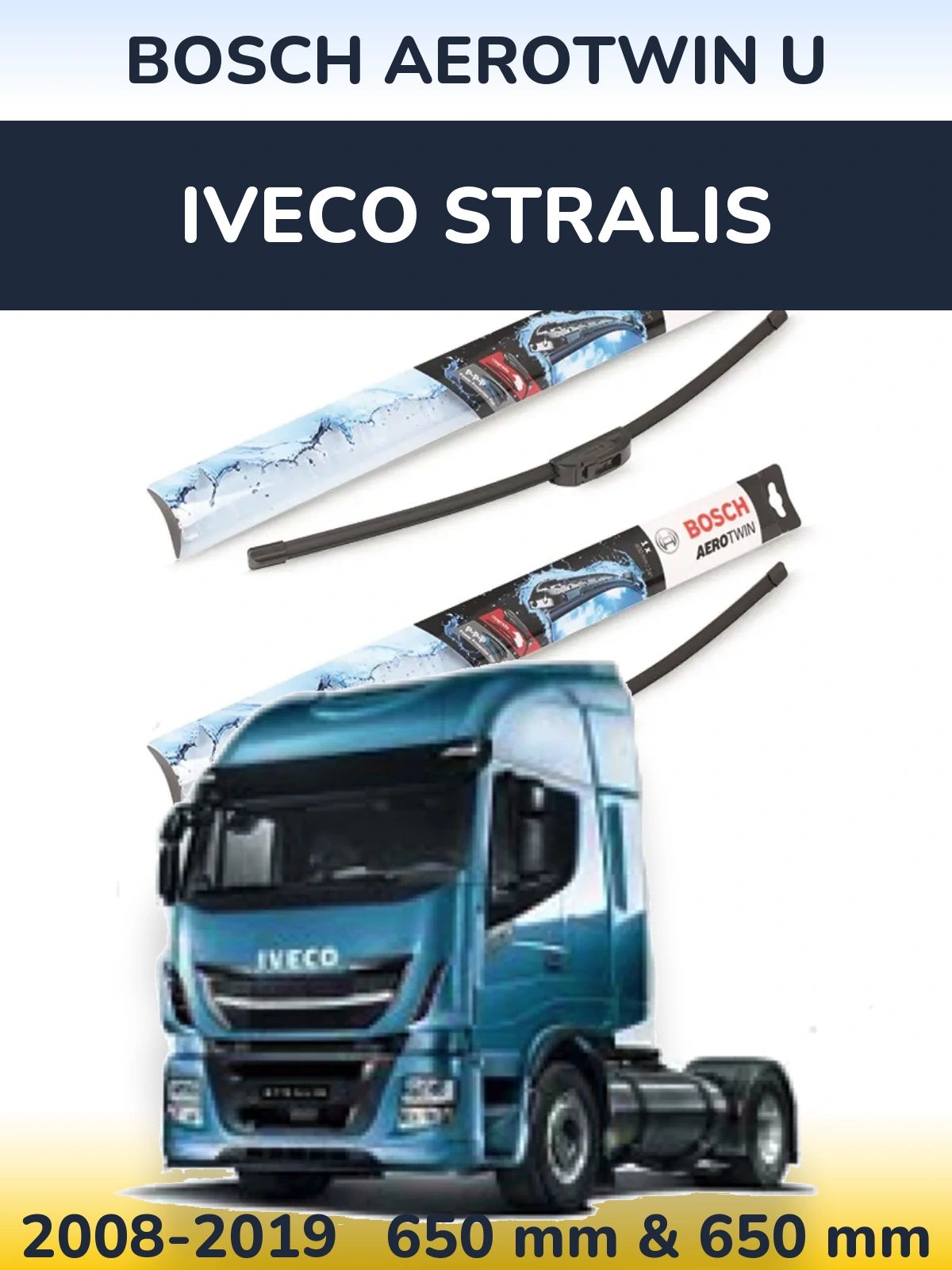 Torkarblad BOSCH AeroTwin U för Iveco Stralis