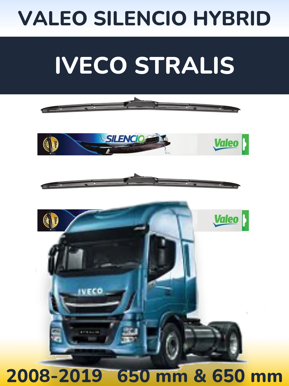 Torkarblad Valeo Silencio Hybrid för Iveco Stralis