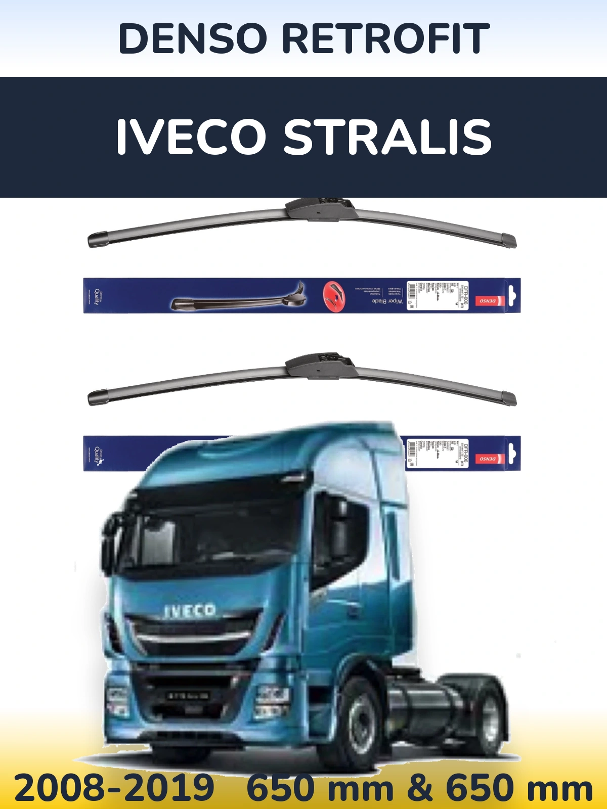 Torkarblad Denso Retrofit för Iveco Stralis
