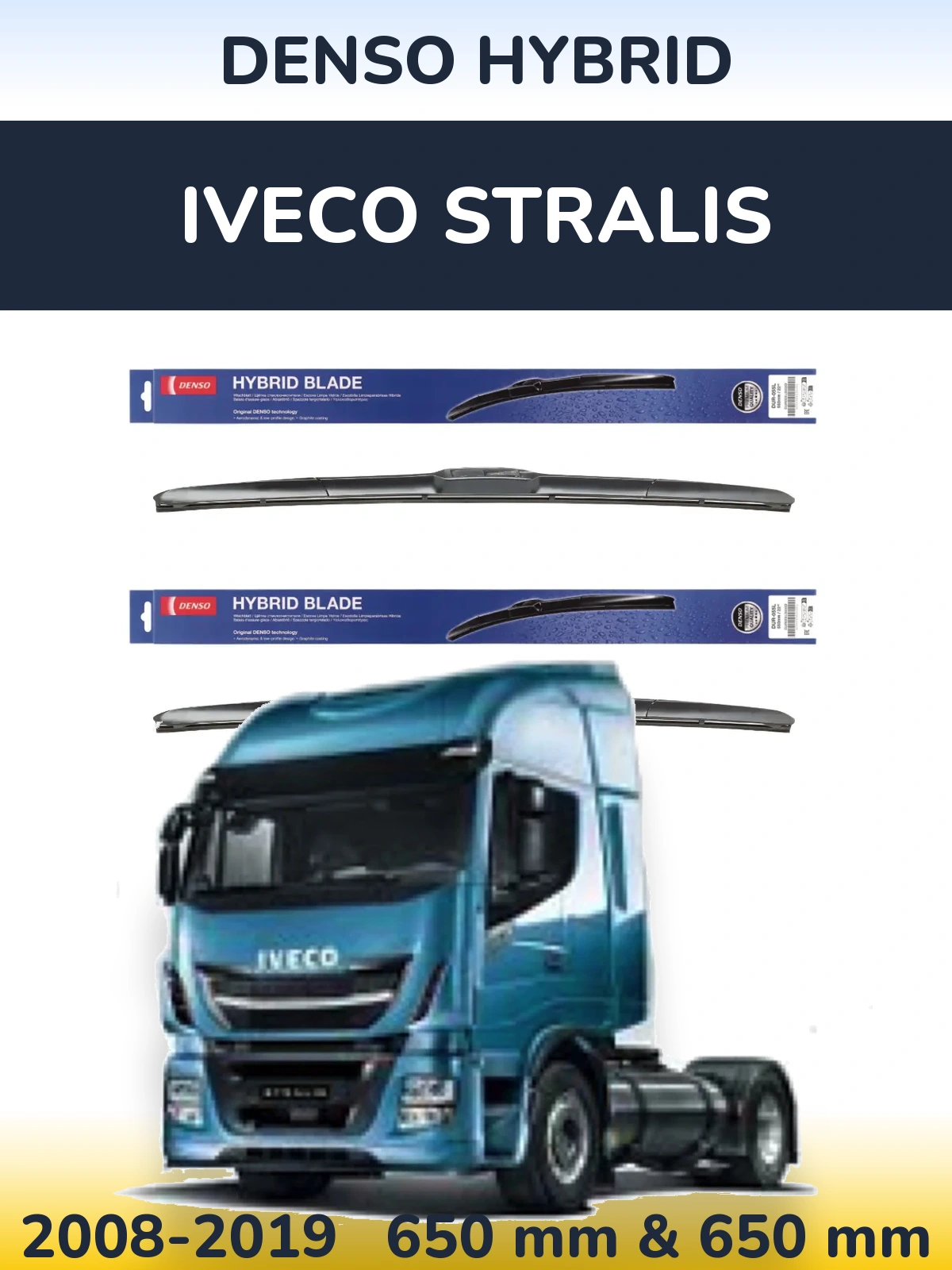 Torkarblad Denso Hybrid för Iveco Stralis