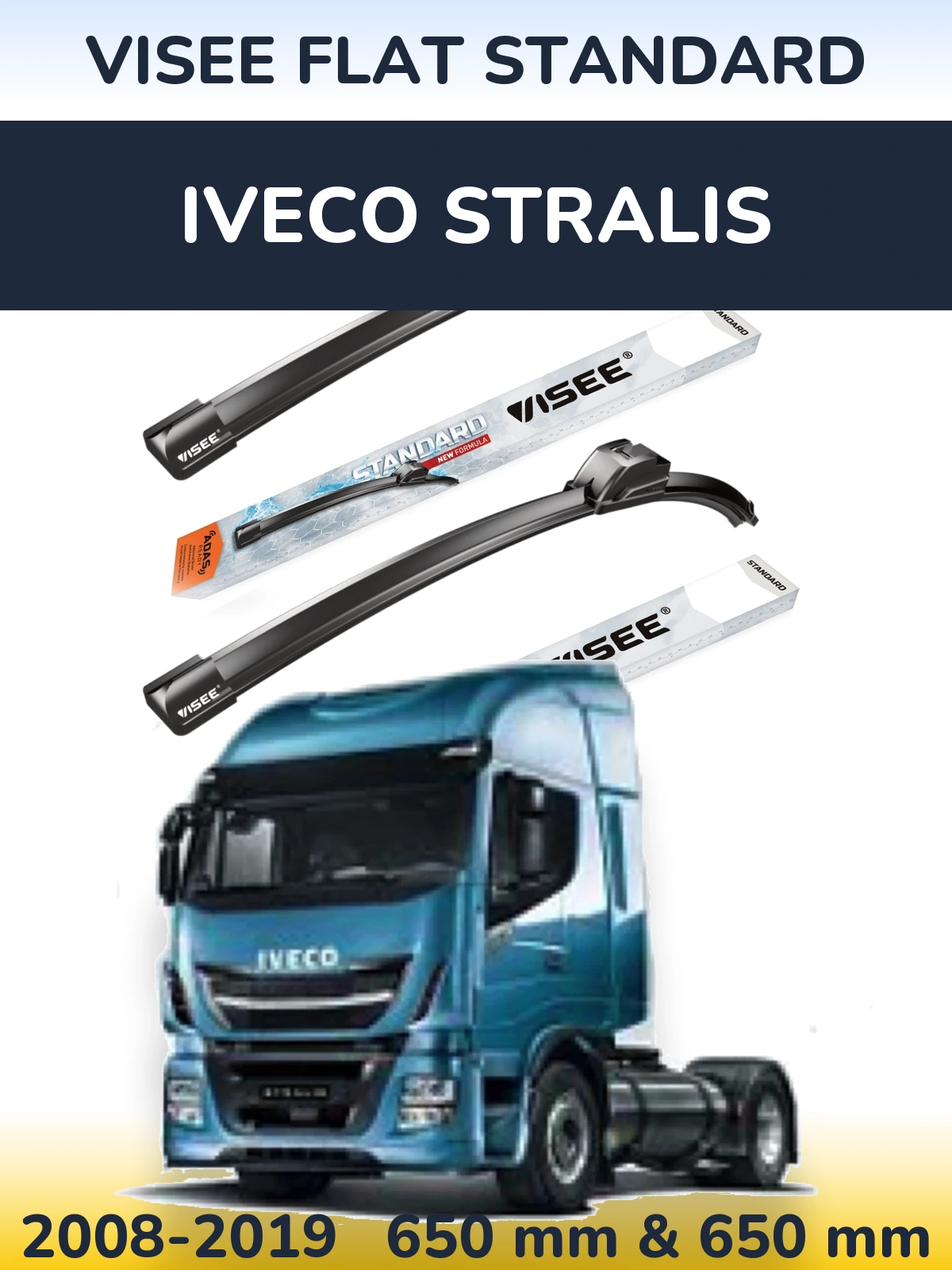 Torkarblad VISEE FLAT STANDARD för Iveco Stralis