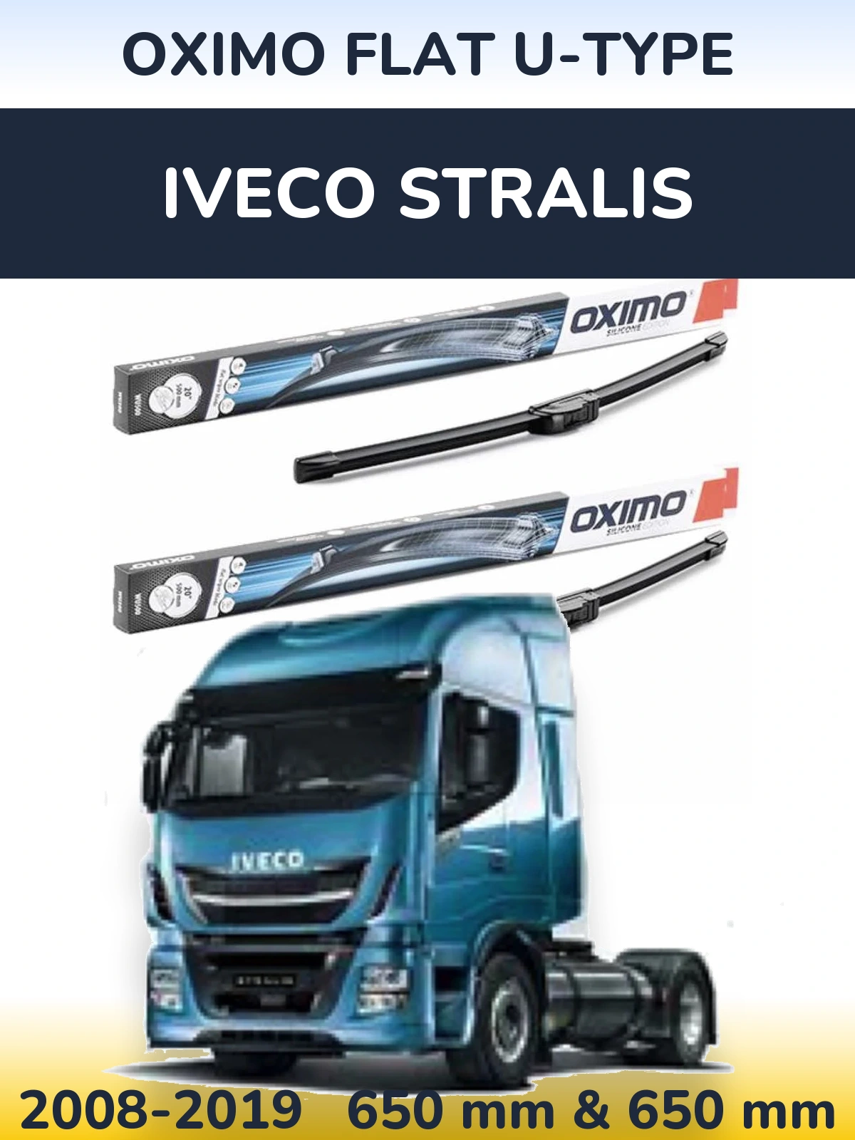 Torkarblad Oximo Flat U-type för Iveco Stralis